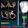 NUDALA 200 Pcs White Glow Sticks Bracelet Necklaces Bulk Glow in The Dark Party Supplies 8 Light Stick Pack with Connectors for Christmas Easter 4th of July Party Favors view 2