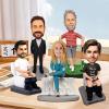 Personalized Bobblehead for Dad - Custom Couple Family Figurine from Photo, Handmade Clay Sculpture for Father's Day, Birthday, Retirement Gift for Him Husband view 2