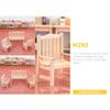 Happyyami 2pcs Doll House Furniture Miniature Chair Toy DIY Mini Chair Loveseat Couch Dollhouse Wood Chair Miniture Decoration Miniature Furniture Desktop Decor Wooden Double Child Props view 4