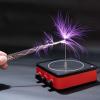 Music Tesla Coil Touchable Artificial Lightning Arc Generator Desktop Toy Divvlur Arc Plasma Wireless Transmission Science Teaching Experimental Modes TS10-MINI BK view 2