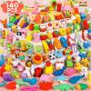140 Pack Animal Erasers for Kids 3D Puzzle Mini Pencil Eraser Bulk Desk Pets Treasure Box Toy for Classroom School Prize Kids Party Favors Back to School Supplies Random view 1