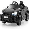 INFANS 12V Kids Ride On Car, Licensed Audi RS e-tron GT Electric Vehicle with Remote Control, Toddlers Battery Powered Toy with 4 Wheels Suspension, LED Headlight, Music, MP3, USB, TF Port (Black) view 1