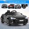 INFANS 12V Kids Ride On Car, Licensed Audi RS e-tron GT Electric Vehicle with Remote Control, Toddlers Battery Powered Toy with 4 Wheels Suspension, LED Headlight, Music, MP3, USB, TF Port (Black) view 3