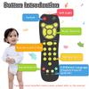 KALUYA Baby TV Remote Toy, Toddlers Remote Control Toy Kids Realistic Play Remote Early Educational Baby Musical Toys with Light and Sound English French Spanish for Infant Boys Girls 6 Month+, Black view 2