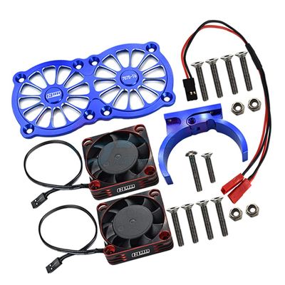 GPM for ARRMA 1/5 KRATON 8S BLX Monster TRUCK-ARA110002 Aluminum Alloy 7075-T6 Dual High Speed Metal Frame Cooling Fan + Adjustable Bracket (for Violent Gamers)