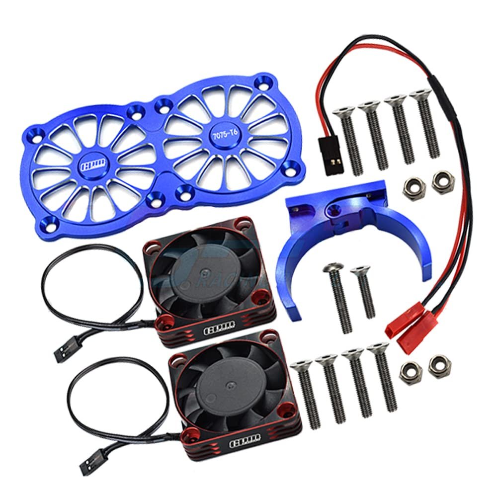 GPM for ARRMA 1/5 KRATON 8S BLX Monster TRUCK-ARA110002 Aluminum Alloy 7075-T6 Dual High Speed Metal Frame Cooling Fan + Adjustable Bracket (for Violent Gamers)