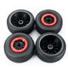 AXSPEED 1/10 Plastic Wheel Rims with 110mm Rubber Tires RC Wheels Hubs Tire Tyres Set for TRX Slash RC Car, 4pcs/Set Style B view 4