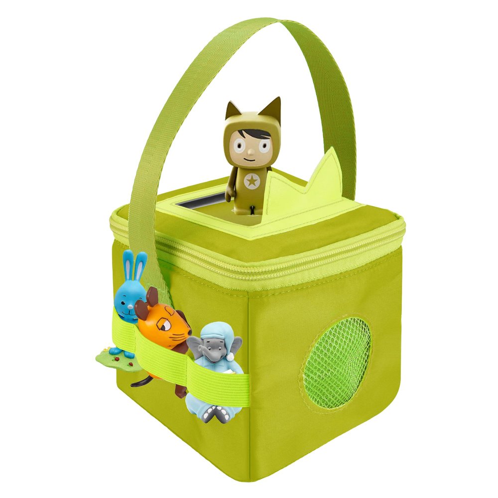 Annmore Bag for Toniebox and Figures Cover for Tonie Ears Case for Toniebox, Green