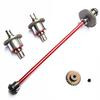 Metal Main Central Axle Drive Shaft Differential Gear Upgrade Parts for Wltoys 144001 1/14 RC Car Spare Accessories (Color : Red) view 1