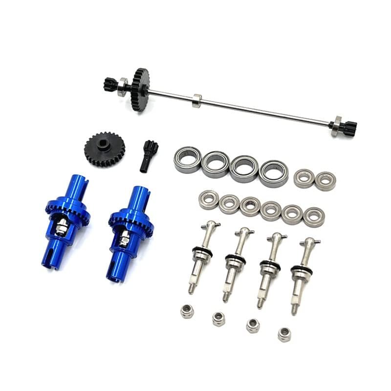 1/28 284131 K979 K989 K999 RC Car Metal Upgrade Parts, Gear, Differential, Drive Shaft and Other Modification Kits (Color : Deep Blue)