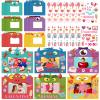 Ferraycle 30 Packs Valentines Day Gifts 30 Pictures Frame Craft and 12 Sticker DIY Monster Photo Frame Craft Kit for Valentines Party Exchange Gifts view 1
