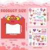 Ferraycle 30 Packs Valentines Day Gifts 30 Pictures Frame Craft and 12 Sticker DIY Monster Photo Frame Craft Kit for Valentines Party Exchange Gifts view 2