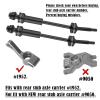 RCMYou RC Stainless Steel Drive Shaft CVD Upgrades Part for 1/10 Slash VXL 4X4,Rustler/Stampede/Hoss VXL 4X4 4WD,4PCS Front Rear #45 Axles with Hex,Black view 4