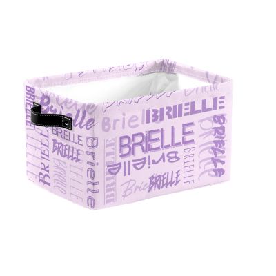 ZAACUSTOM Personalized Storage Bins with Name Custom Kids Storage Basket Cubes Organizer with Handles for Organizing Boys and Girls Toys Shelf Closet Nursery Baskets Boxes, 1 Pack