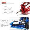RCMYou Upgrades Part for 1/10 Slash 2WD,Stainless Steel Drive Shaft Axles CVD,Alloy Front Rear Arm,Caster Block,Steering Blocks,Rear Stub Axle Carriers,Steering Block,Shock Tower,Bulkhead,Red view 2
