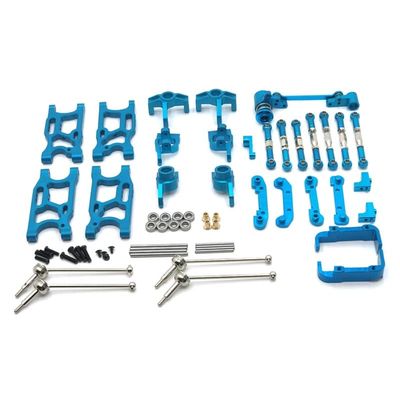144010 144001 144002 124017 124016 124018 124019 RC Car Metal Upgrade Parts, Modified 12-Piece Set, 5 Colors (Color : Blue)