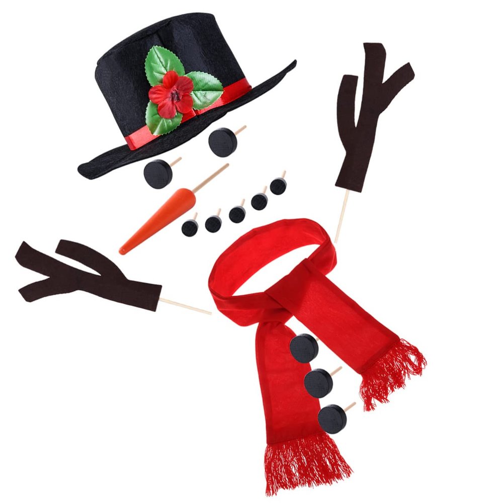 16 pcs Snowman Making Kit Christmas Snowman Kit Snowman Building Kit