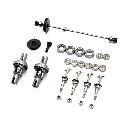 1/28 284131 K979 K989 K999 RC Car Metal Upgrade Parts, Gear, Differential, Drive Shaft and Other Modification Kits (Color : Gray)