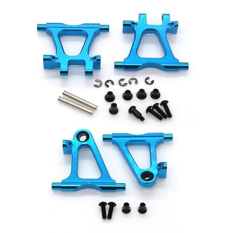 4Pcs Metal Front and Rear Lower Suspension Arms Swing Arm for Tamiya TT02 TT-02 1/10 RC Car Upgrade Parts (Size : 1)