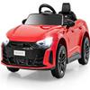 INFANS 12V Kids Ride On Car, Licensed Audi RS e-tron GT Electric Vehicle with Remote Control, Toddlers Battery Powered Toy with 4 Wheels Suspension, LED Headlight, Music, MP3, USB, TF Port (Red) view 1