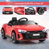 INFANS 12V Kids Ride On Car, Licensed Audi RS e-tron GT Electric Vehicle with Remote Control, Toddlers Battery Powered Toy with 4 Wheels Suspension, LED Headlight, Music, MP3, USB, TF Port (Red) view 3