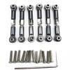6Pcs Adjustable Metal Linkage Pull Rod Front/Rear Servo Link for Wltoys A949 A959 A969 A979 K929 RC Car Upgrade Spare (Color : Grey) view 1