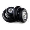 DKNTZO RC Airplane Rubber Wheel, 1 Pair Rubber Wheel with Aluminum Hub for RC Airplane Model and DIY Landing Gear Robot Tires 1.75" / 2.5"/ 2.75/3" / 3.5" / 4" /4.5"/5'' for RC Airplane Plane Model Ac view 3