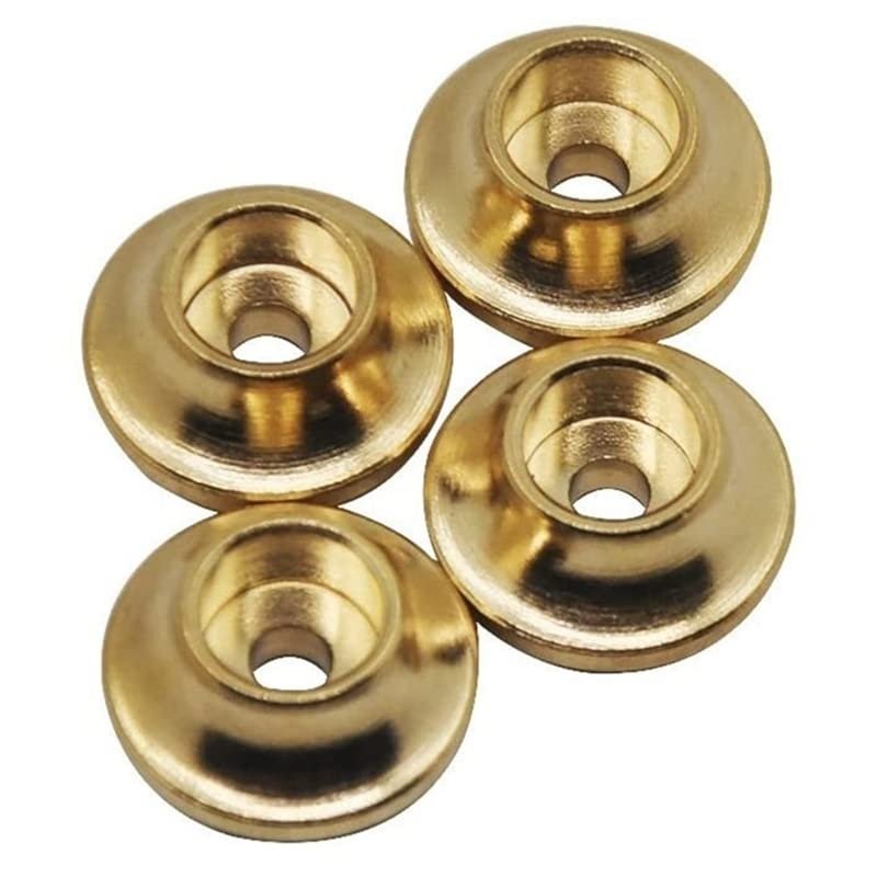 4Pcs Brass Shock Absorber Cap Counterweight Spring Retainers for 1/10 RC Crawler Car Traxxas TRX4 Axial SCX10 Parts (Color : Maroon)