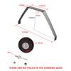 NOBRIM Carbon Fiber 260#70E1 Landing Gear Wheel Kit DIY Parts for RC Airplane Jet 1 Set view 2