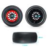 AXSPEED 1/10 Plastic Wheel Rims with 110mm Rubber Tires RC Wheels Hubs Tire Tyres Set for TRX Slash RC Car, 4pcs/Set Style A view 2