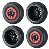 AXSPEED 1/10 Plastic Wheel Rims with 110mm Rubber Tires RC Wheels Hubs Tire Tyres Set for TRX Slash RC Car, 4pcs/Set Style A view 4