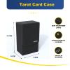 Boltquan Black Tarot Card Holder with Grey Interior; Fold Top Tarot Card Box Case with Magnetic Lid Closure; Fits Standard Tarot Card Deck; Holder Measures Standard Size 5.39 x 3.38 x 2 In(Grey) view 2