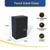 Boltquan Black Tarot Card Holder with Blue Interior; Fold Top Tarot Card Box Case with Magnetic Lid Closure; Fits Standard Tarot Card Deck; Holder Measures Standard Size 5.39 x 3.38 x 2 In (Blue) view 2