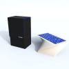 Boltquan Black Tarot Card Holder with Blue Interior; Fold Top Tarot Card Box Case with Magnetic Lid Closure; Fits Standard Tarot Card Deck; Holder Measures Standard Size 5.39 x 3.38 x 2 In (Blue) view 3