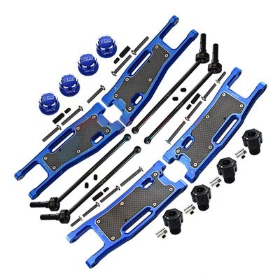 GPM for TRAXXAS 1/8 Sledge sled Aluminum Alloy Front and Rear Hem arm + dust Protection Plate + Aluminum Alloy 7075-T6 Widened Adapter 6.5MM + Front and Rear Universal CVD Universal Joint