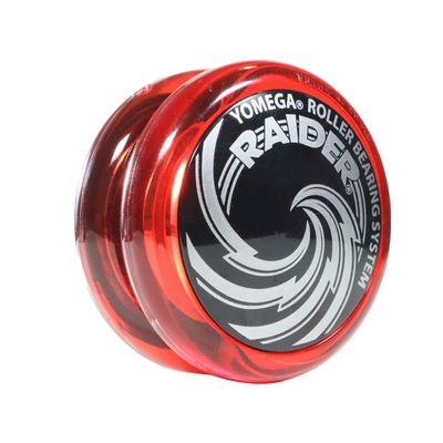 Yomega Raider - Professional Responsive Ball Bearing Yoyo, Great for Kids, Beginners and for Advanced String Yo-Yo Tricks and Looping Play. + Extra 2 Strings & 3 Month Warranty (Red/Black Cap)