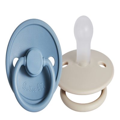 ButtonMe Premium Soft Silicone Newborn Pacifiers 0-6 Months BPA Free Baby Pacifier - 2-Pack Comfortable & Stylish Baby Pacifier 0-6 Months for Baby Boy & Girl - Hospital-Grade Silicone Baby Pacifiers
