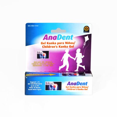 Children's Anadent Gel for Toothache & Gum Pain, Instant Pain Relief Gel for Kids & Babies, Made with Eugenol Plant-Based Ingredient to Relieve Teething Pain or Toothaches, 7g (0.25 oz)