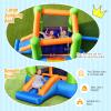 Costzon Inflatable Bounce House, Bouncy House for Kids Indoor Outdoor Party Family Fun with Slide, 550w Blower, Oxford Cloth, Portable Toddler Small Castle Bounce House for Backyard Birthday Gifts view 2