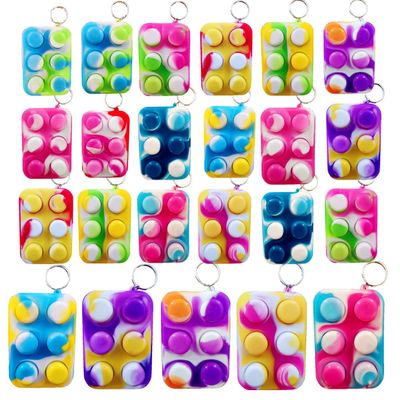 HOZKEAP Bulk Mini Pop Fidget key chainsBirthday party Favors Supplies and Student Prizes Gifts 24 Packs