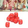 Number Dice, 20PCS Plastic 6 Sided Game Dice 16mm Round Corner Polyhedral Dice Set for Numeral Teaching Board Games (Red) view 3
