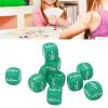 Fraction Dice, 20Pcs Multi Faceted Math Fraction Dices Fraction Dice Class Set Table Game Accessories for Kids Math Practice (Green) view 3