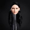 1/6 Scale Female Head Sculpt,Asian Girl Suntan Skin Planted Hair Head Carved for 12inch PH TBL JO Action Figure Body (Black Hair) view 1