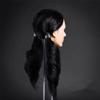 1/6 Scale Female Head Sculpt,Asian Girl Suntan Skin Planted Hair Head Carved for 12inch PH TBL JO Action Figure Body (Black Hair) view 3