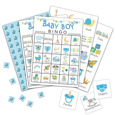 Foosproea Gender Reveal Bingo Cards, Blue Pregnancy Announcement for 24 Players, Gender Reveal Party Games for Family Friends Activities, Holiday Party Favors Supplies Decorations(01)