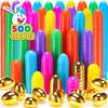 NEWBEA 518 Easter Eggs -2.36" Bright Colors Plastic Easter Eggs Empty Include 18 Golden Eggs Perfect for Eggs Hunt,Easter Basket Stuffers,Party Favors view 1