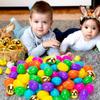 NEWBEA 518 Easter Eggs -2.36" Bright Colors Plastic Easter Eggs Empty Include 18 Golden Eggs Perfect for Eggs Hunt,Easter Basket Stuffers,Party Favors view 3