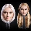 1/6 Scale Female Head Sculpt,Asian Girl Suntan Skin Planted Hair Head Carved for 12inch PH TBL JO Action Figure Body (Blonde Hair) view 2