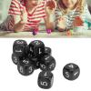 Number Dice,20PCS Plastic 6 Sided Game Dice 16mm Round Corner Polyhedral Dice Set for Numeral Teaching Board Games (Black) view 3