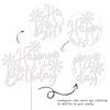 1 Pack Snowflake Happy Birthday Cake Topper Glitter Winter Wonderland Cake Pick Winter Frozen Cake Decorations Birthday Frozen Theme Party Christmas Baby Shower Wedding Decoration Supplies White view 3